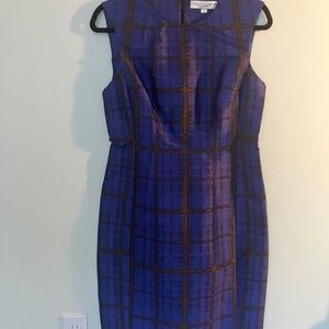 Carolina Herrera Plaid Print Knee-Length Dress